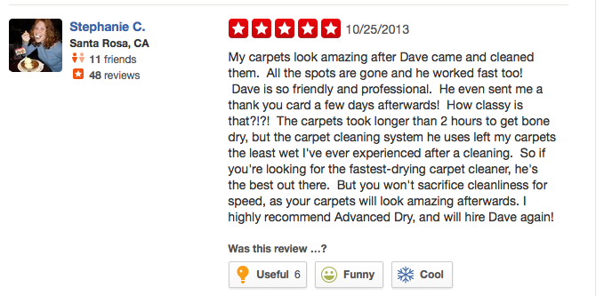 Yelp_Review_3 Santa Rosa Carpet Cleaning