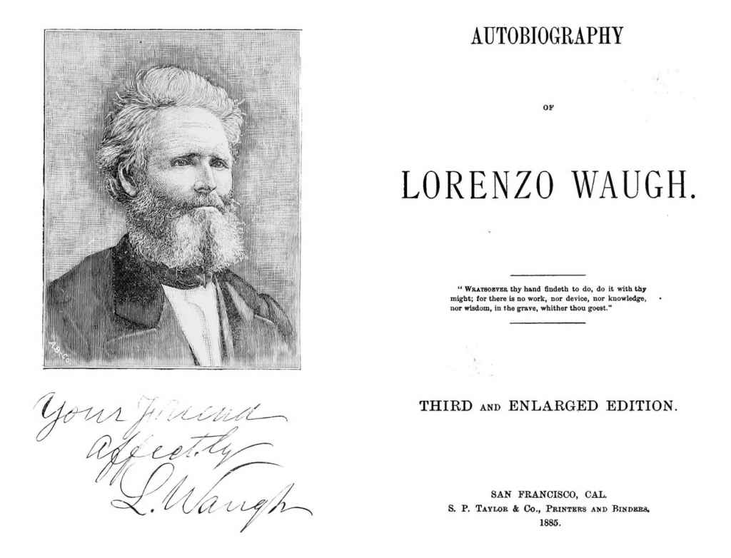 Rev. Lorenzo Waugh autobiography, 1885